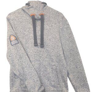 Superdry Mountain grey men hoodie outdoor style sweatshirt textured pullover XL